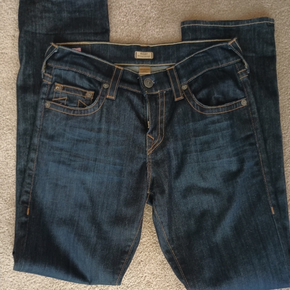 Men's True Religion Ricky Relaxed Straight Jeans Size 30 - Picture 4 of 8